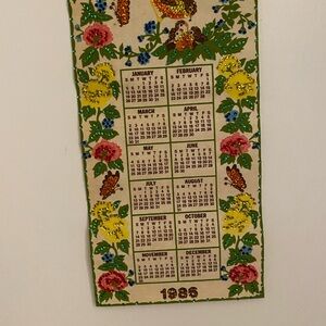 Vintage calendar 1986